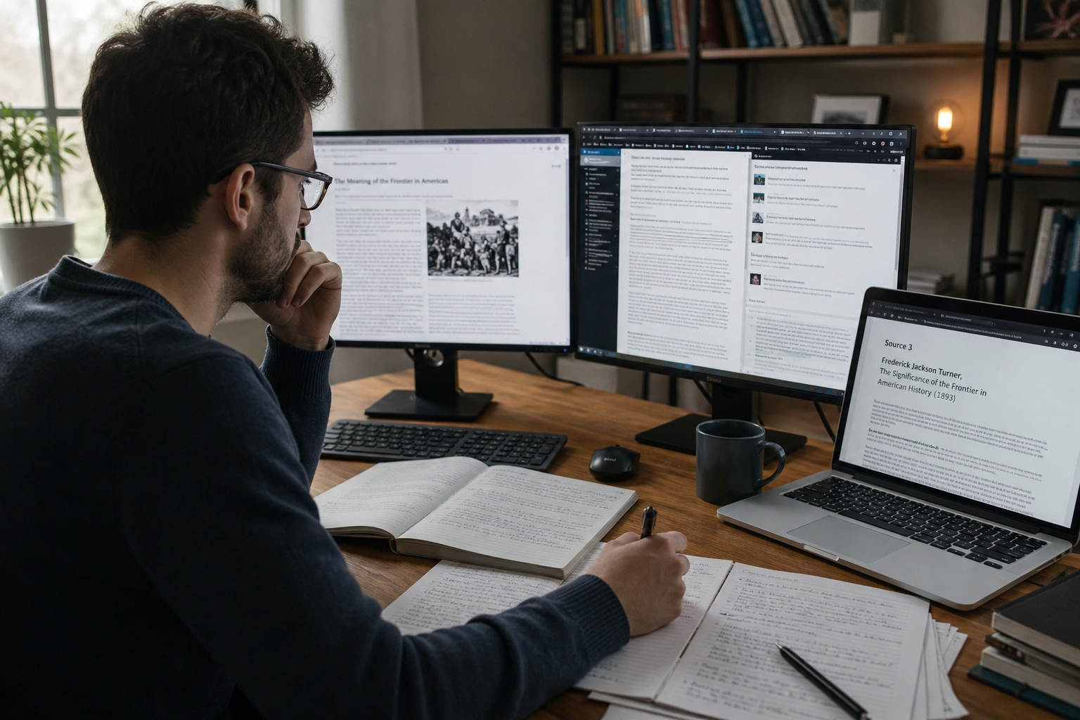 User verifying an AI answer by opening multiple source tabs