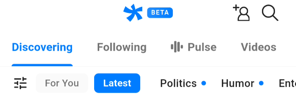 eYou-Hauptfeed bzw. Startbildschirm