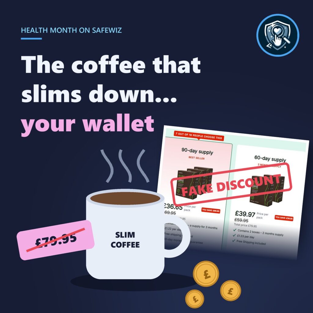Cover: The coffee that slims down your wallet, fake Slim Coffee Booster ad